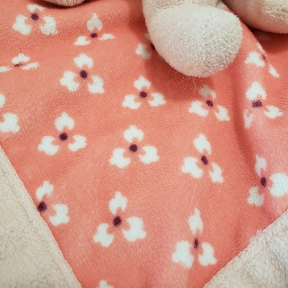 Levtex Pink Elephant Plush Lovey Mini Security Blanket Floral Fleece Year 2019 - Picture 3 of 8